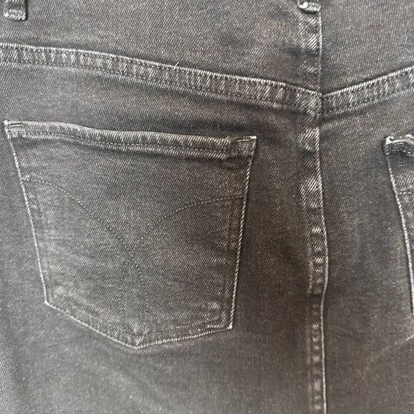 Calvin Klein Black Denim Mini Skirt M Stretch - Picture 7 of 10